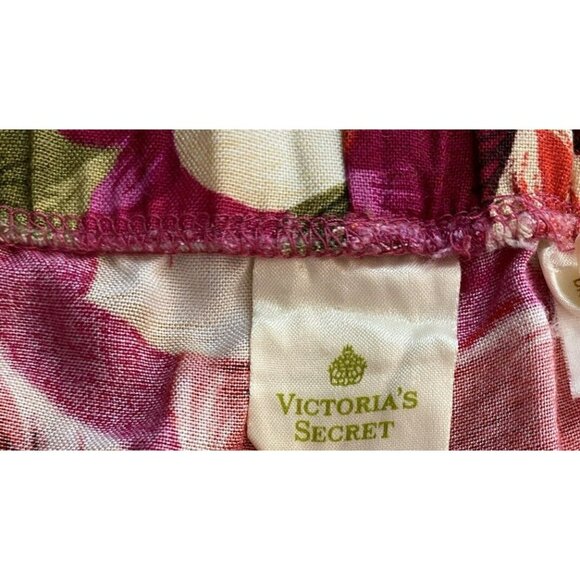 COPY - Vintage Victoria’s Secret Sleep Shorts Small Tropical Floral Gold Label - Picture 5 of 8